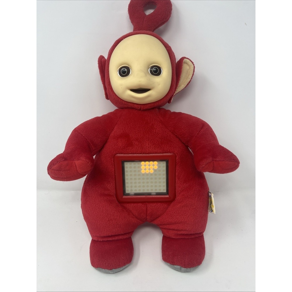 Vtg 1998 Teletubbies ActiMates Microsoft Po Red W/light Up Screen Plush Toy 16"